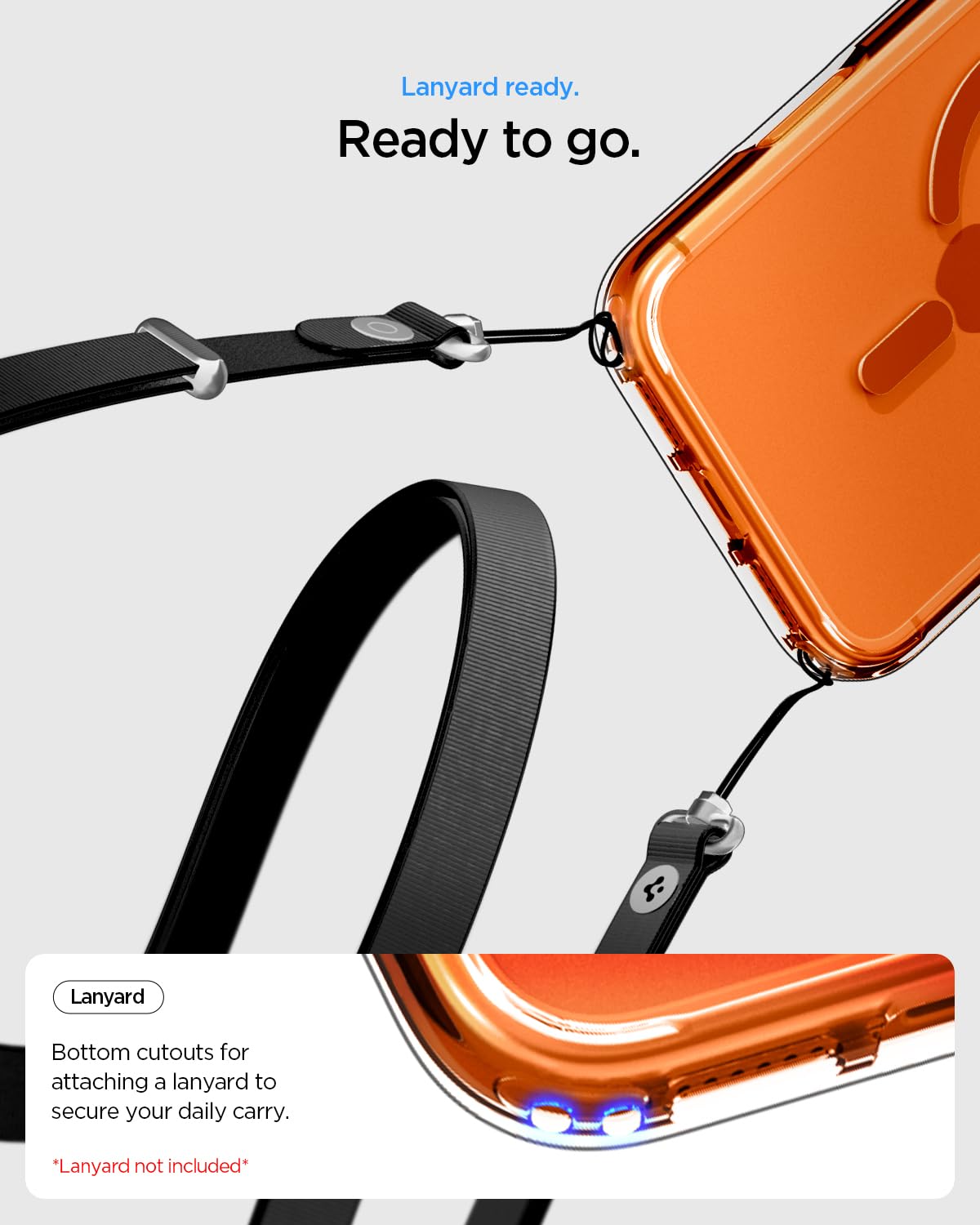 Spigen Ultra Hybrid MagSafe Case for iPhone 17 Pro - Clear Orange
