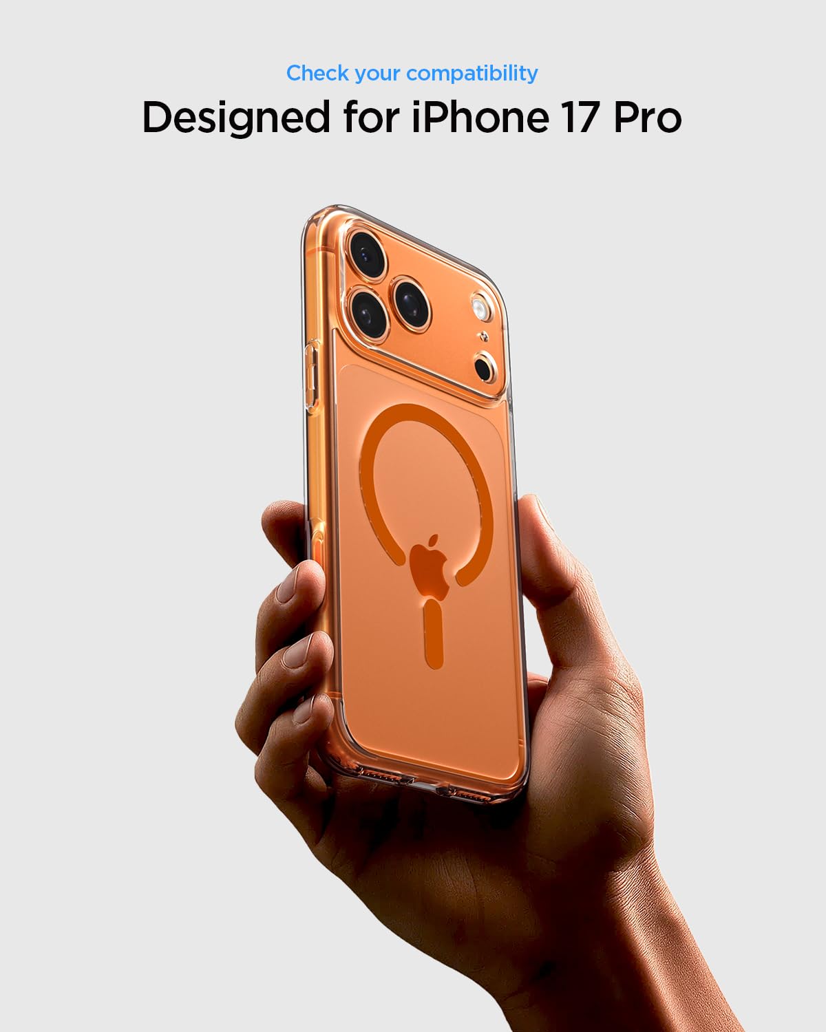 Spigen Ultra Hybrid MagSafe Case for iPhone 17 Pro - Clear Orange