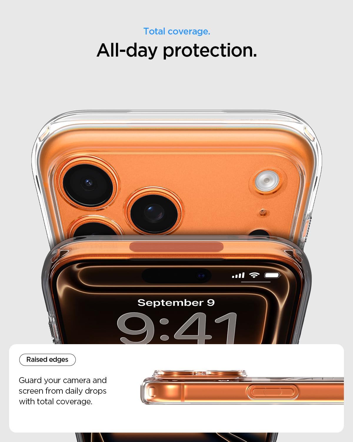 Spigen Ultra Hybrid MagSafe Case for iPhone 17 Pro - Clear Orange