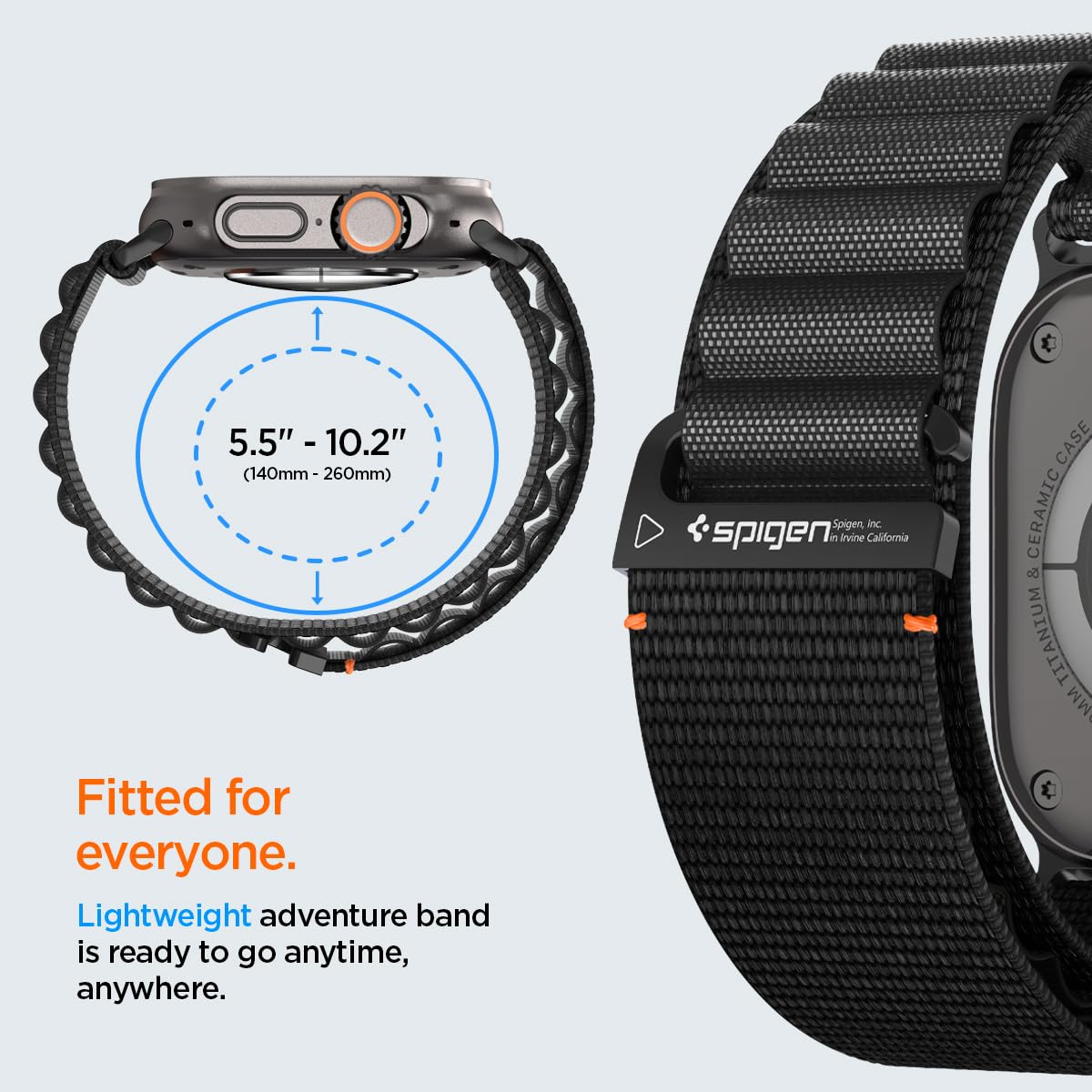 Spigen WBF1 Band for Apple Watch 49mm / 46mm / 45mm / 44mm - Black