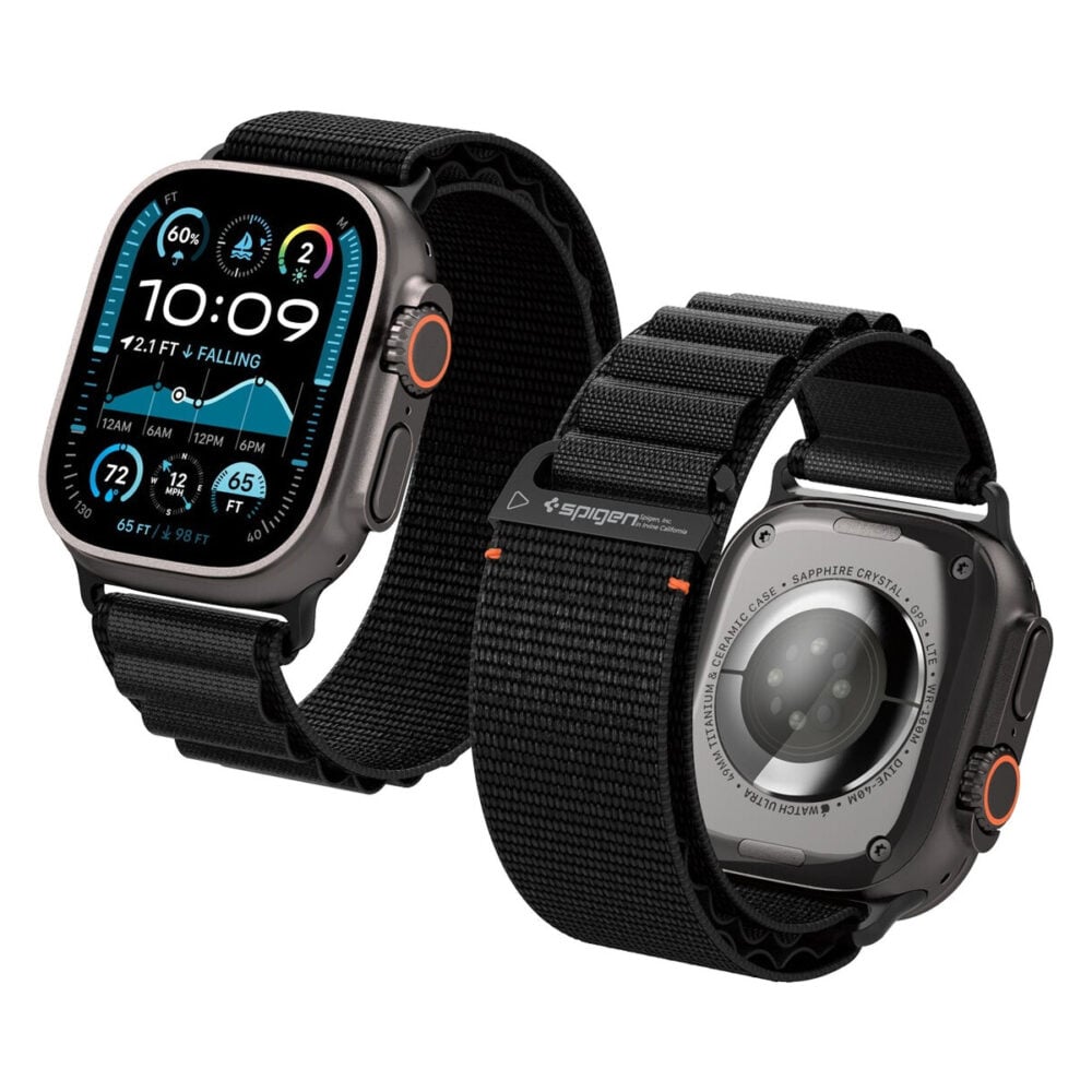 Spigen WBF1 Band for Apple Watch 49mm / 46mm / 45mm / 44mm - Black